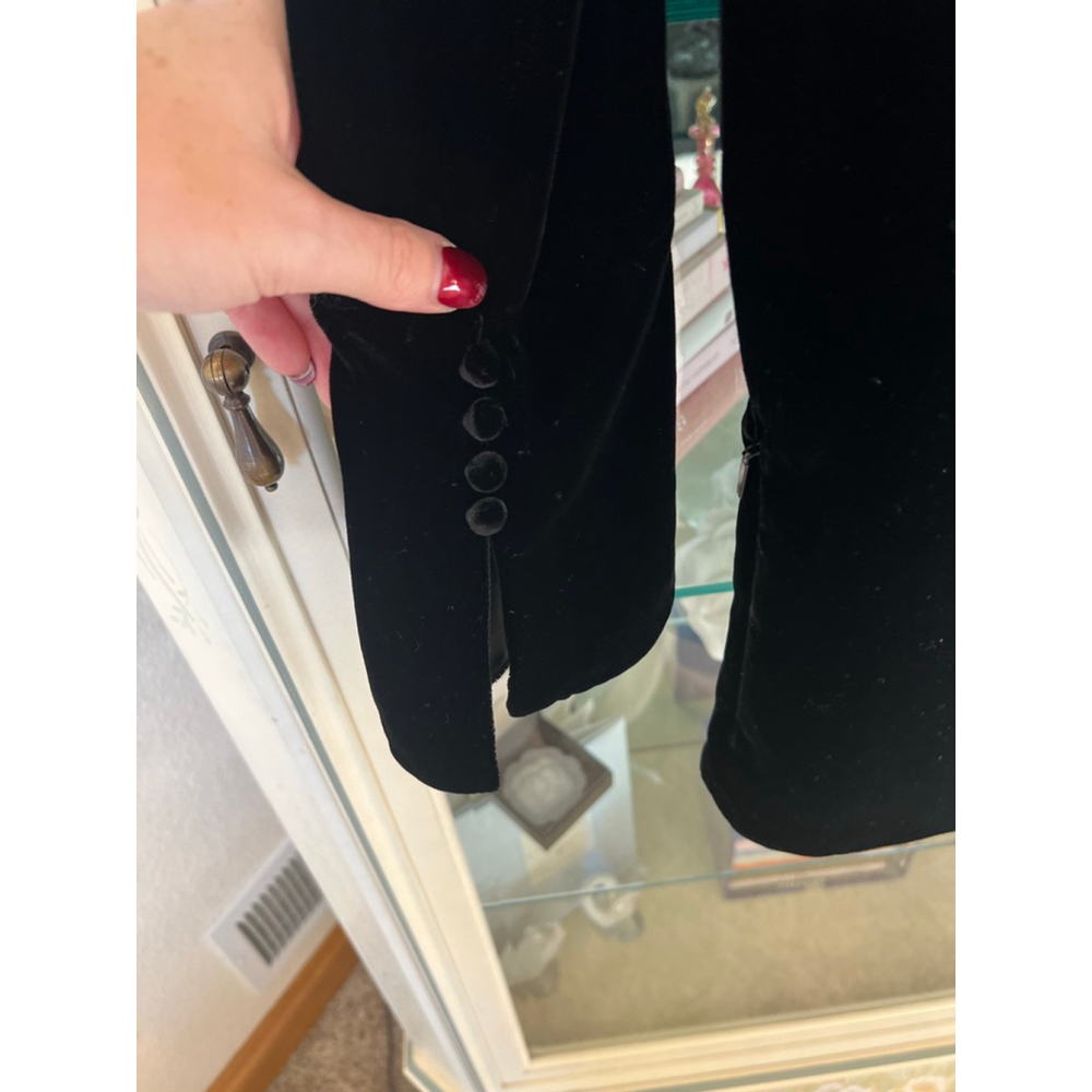 NWT Saint Laurent Black Velvet Mini Dress S - Picture 6 of 15